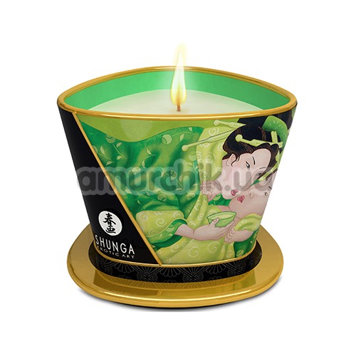 Свічка для масажу Shunga Massage Candle Exotic Green Tea - зелений чай, 170 мл