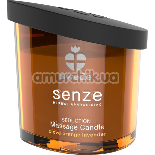 Свеча для массажа Senze Blissful Massage Candle - гвоздика/апельсин/лаванда, 150 мл - Фото №1