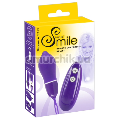 Клиторальный вибратор Sweet Smile Remote Controlled Bullet, фиолетовый