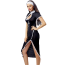 Костюм монашки JSY Nun Costume 6125 черный: платье + головной убор + трусики - Фото №1
