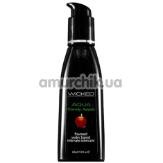 Оральный лубрикант Wicked Aqua Candy Apple - яблоко в карамели, 60 мл - Фото №1