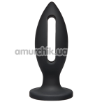 Анальная пробка Kink Lube Luge Premium Silicone Plug 6, черная - Фото №1
