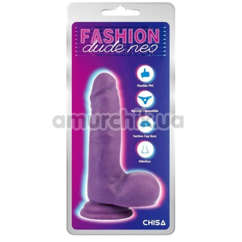 Фаллоимитатор Fashion Dude Neo 7, фиолетовый
