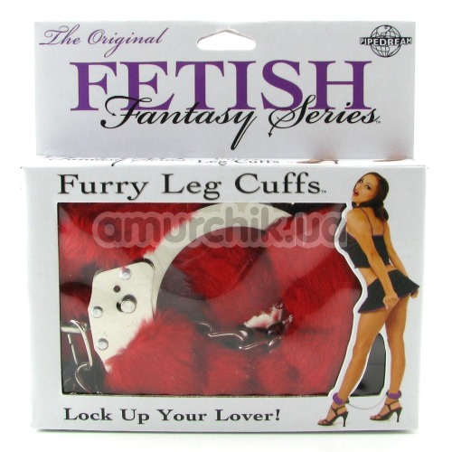 Поножи Furry Leg Cuffs, красные