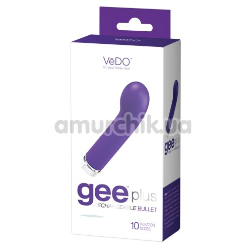 Вибратор для точки G VeDO Gee Plus Rechargeable Bullet, фиолетовый