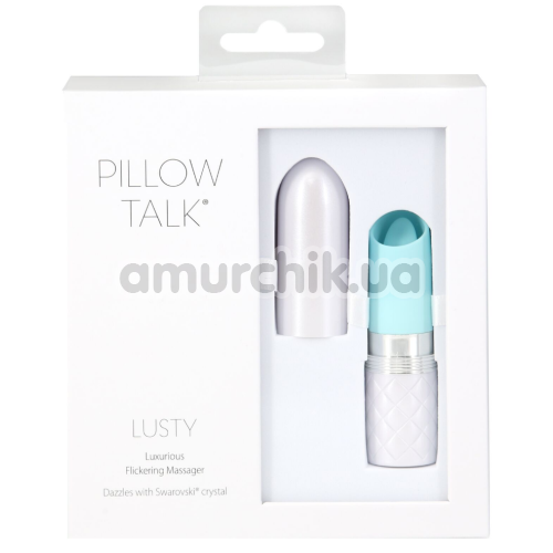 Кліторальний вібратор Pillow Talk Lusty Luxurious Flickering Massager, бірюзовий
