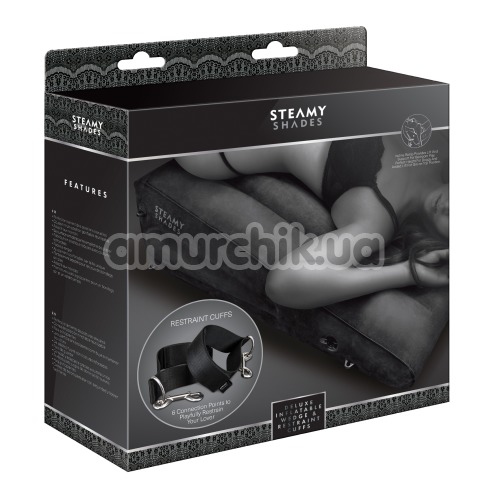 Набор Steamy Shades Deluxe Inflatable Wedge & Restraint Cuffs, черный