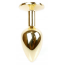 Анальная пробка с фиолетовым кристаллом Exclusivity Jewellery Gold Plug, золотая - Фото №3