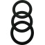 Набор из 3 эрекционных колец Malesation Cock Ring Set, черный - Фото №0