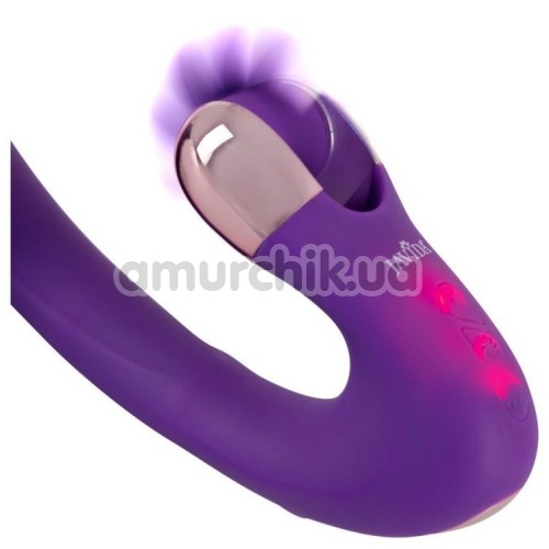 Вибратор клиторальный и точки G с подогревом Javida Warming Vibe with Clit Teaser, фиолетовый