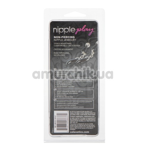 Затискачі для сосків Nipple Play Non-Piercing Nipple Jewelry Onyx