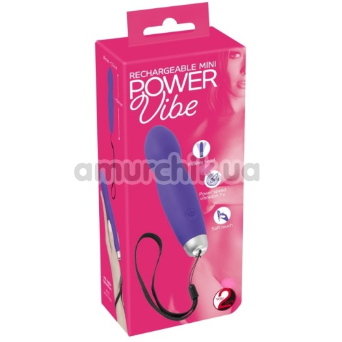 Вібратор Rechargeable Mini Power Vibe, фіолетовий