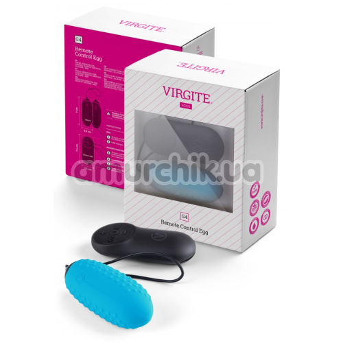 Виброяйцо Virgite Remote Control Egg G4, голубое