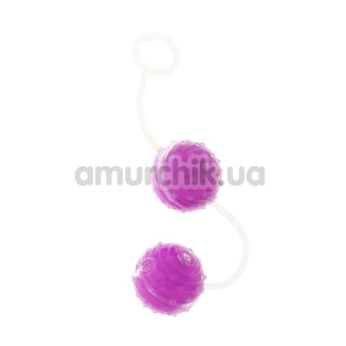 Вагинальные шарики Agitating Silicone Balls, фиолетовые - Фото №1