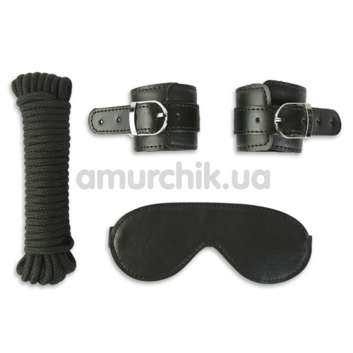 Бондажный набор Пикантные Штучки: наручники + веревка + маска - Фото №1
