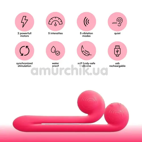 Вібратор для клітора і точки G Snail Vibe, рожевий