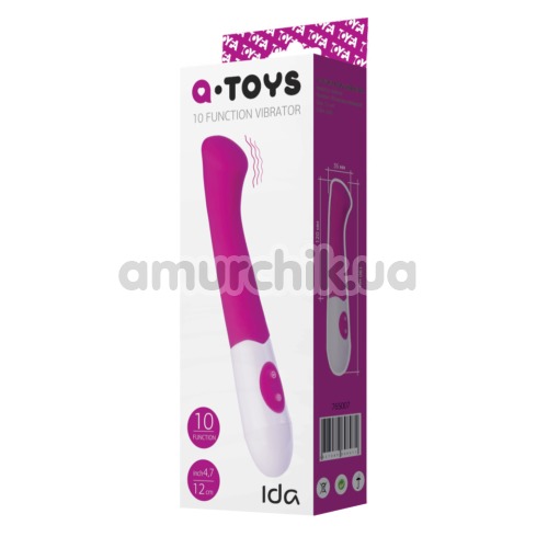 Вибратор для точки G A-Toys 10-Function Vibrator Ida, розовый
