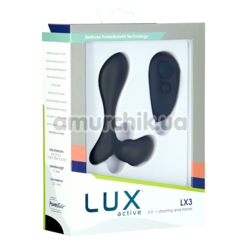 Вібростимулятор простати Lux Active LX3 Vibrating Anal Trainer, синій