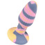 Анальная пробка Coloгful Joy Tricolour Butt Plug, разноцветная - Фото №2