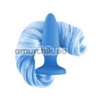Анальная пробка с голубым хвостом Unicorn Tails Pastel, голубая - Фото №1