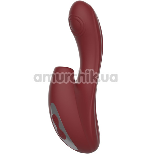 Симулятор орального секса для женщин с вибрацией Kissen Nymph, бордовый