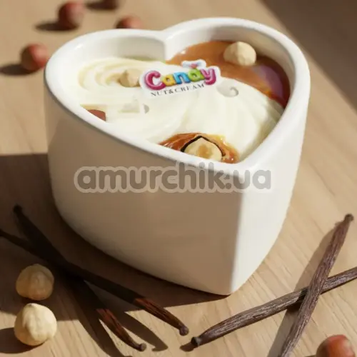 Свеча для массажа Candy Heart Nut & Cream - ореховые сливки, 70 мл