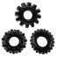 Набор из 3 эрекционных колец GK Power Gear Up Rings, черный - Фото №0