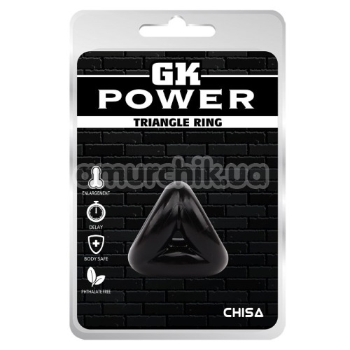 Эрекционное кольцо GK Power Triangle Ring, черное