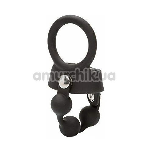 Эрекционное кольцо Weighted Ball Spreader, черное - Фото №1