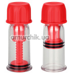 Вакуумные стимуляторы для сосков COLT Nipple Pro-Suckers, красные - Фото №1