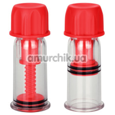 Вакуумные стимуляторы для сосков COLT Nipple Pro-Suckers, красные - Фото №1