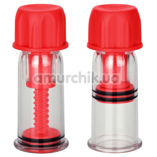 Вакуумні стимулятори для сосків COLT Nipple Pro-Suckers, червоні - Фото №1