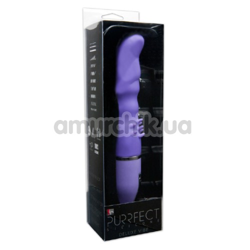 Вибратор для точки G Purrfect Silicone Deluxe Vibe с шипами, 14.5 см фиолетовый