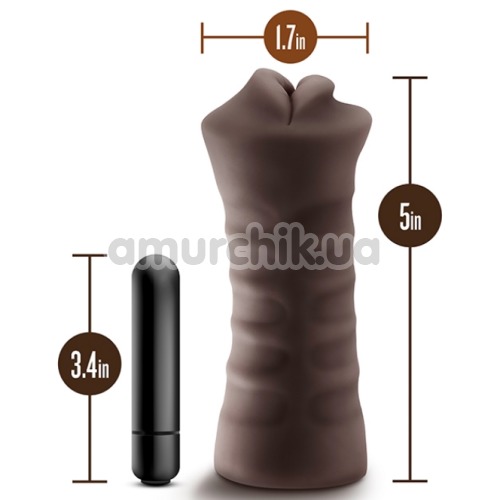 Симулятор орального секса с вибрацией Hot Chocolate Renee, коричневый