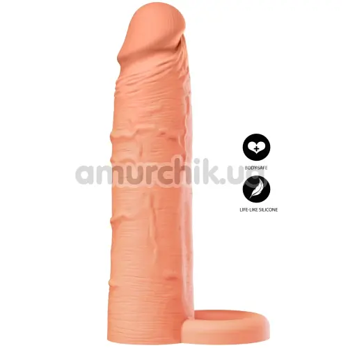 Насадка на пеніс Hidden Desire Inferno Sleeves Penis Sleeve With Ring 18 см, тілесна