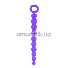 Анальная цепочка Luxe Silicone Beads, фиолетовая - Фото №1