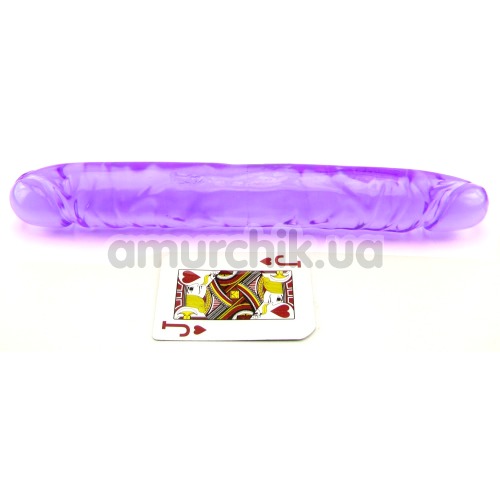Двуконечный фаллоимитатор Crystal Jellies, 30 см фиолетовый