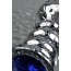 Анальная пробка с синим кристаллом Toyfa Metal 717055-6, серебряная - Фото №6