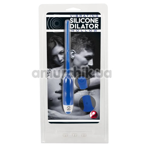 Уретральная вставка с вибрацией для мужчин Silikon Dilator, синяя