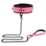 Ошейник с поводком Taboom Collar and Chain Leash - светится в темноте, розовый - Фото №1