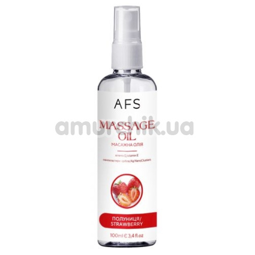 Массажное масло AFS Massage Oil Strawberry - клубника, 100 мл - Фото №1