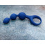 Анальний ланцюжок Loveshop Silicone Three Anal Beads, синій - Фото №4