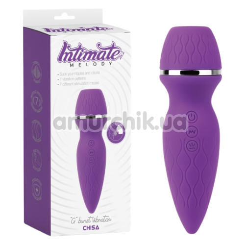 Симулятор орального секса для женщин с вибрацией Intimate Melody G Burst Vibrator, фиолетовый