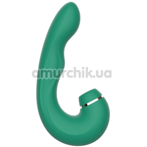 Симулятор орального секса для женщин с вибрацией Kissen Siren, зеленый