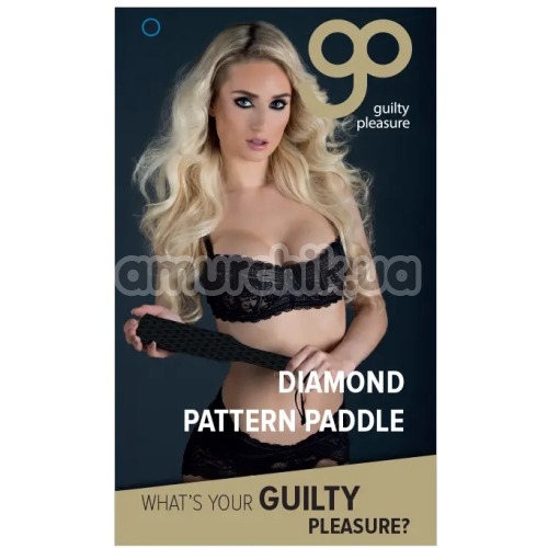 Шлепалка Guilty Pleasure Diamond Pattern Paddle, черная
