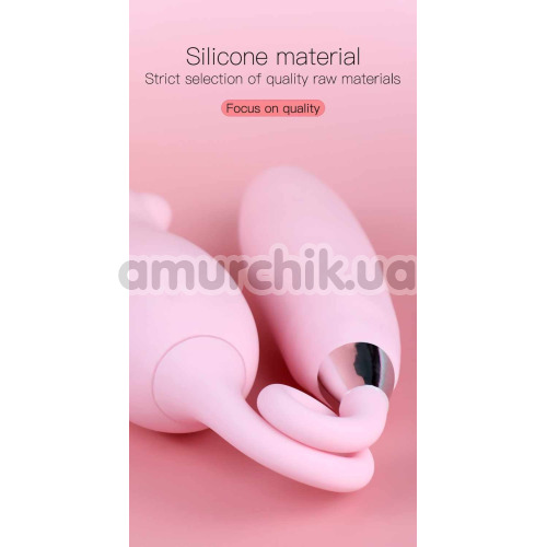 Симулятор орального секса с вибрацией для женщин Elva Dual Purpose, розовый