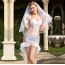 Костюм невесты JSY Sexy Lingerie, белый: платье + фата + перчатки - Фото №4