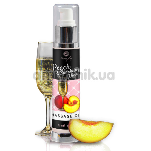 Масажна олія Secret Play Peach & Sparkling Wine - персик та шампанське, 50 мл
