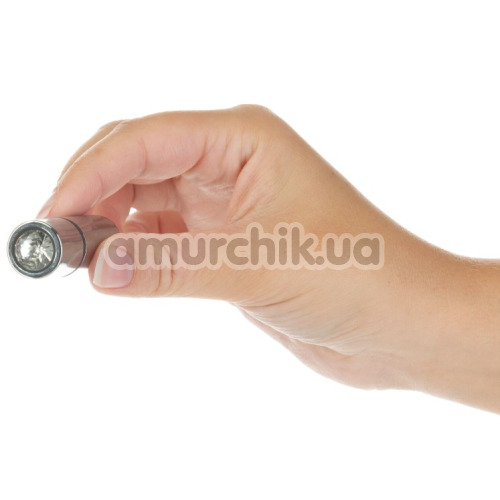 Вибропуля First-Class Bullet With Key Chain Pouch, серебряная