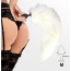 Анальна пробка з білим хвостиком Art Of Sex Silicone Butt Plug White Fox M, чорна - Фото №4
